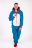 Vorschau - Onesie Teddy – Einhorn blau