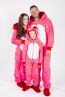 Vorschau - Kinder-Onesie Teddy – Einhorn pink