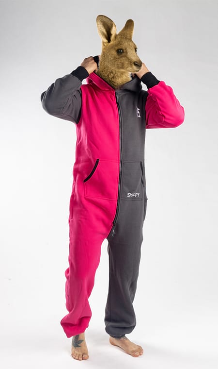 Onesie – pink grau