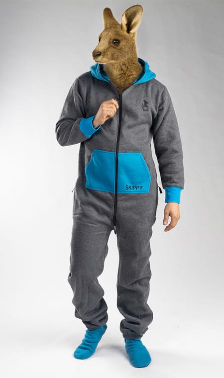 Onesie – grau blau